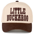 C.C LITTLE BUCKAROO Embroidered KIDS Snapback Cap: Brown Youth