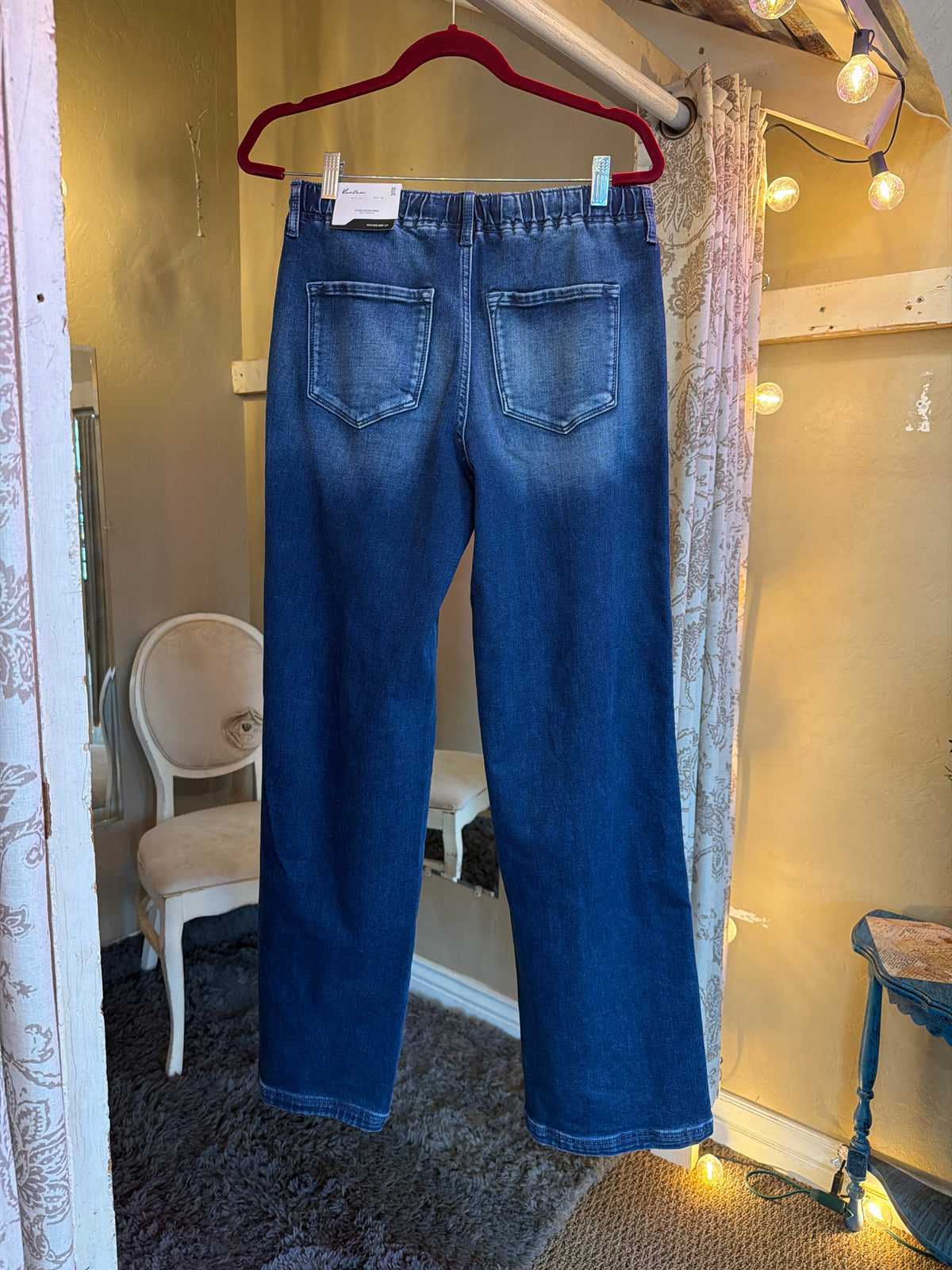 Kancan High Rise Wide Leg Elastic Waist