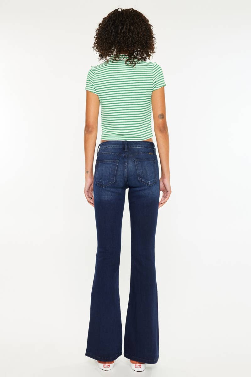 PETITE MID RISE FLARE-DARK