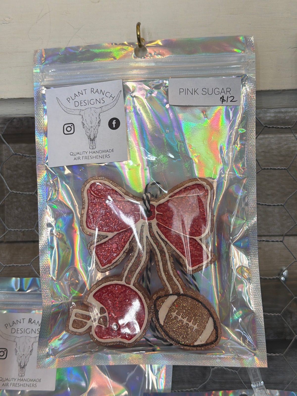 Football Bow- Pink Sugar scent