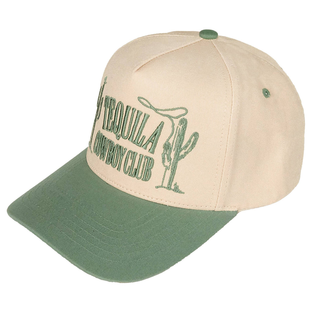 C.C TEQUILA COWBOY CLUB Cotton Trucker Cap: Sage