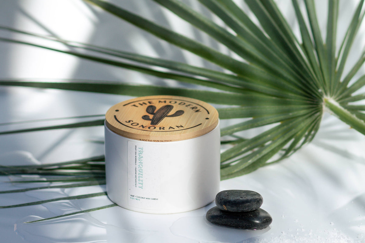 Tranquility: Dead Sea Spa Quiet Luxury Hemp Candle, 5 oz: White / 5 oz.