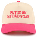 C.C Junior PUT IT ON MY DAD'S TAB Two Tone Snapback Cap: Hot Pink