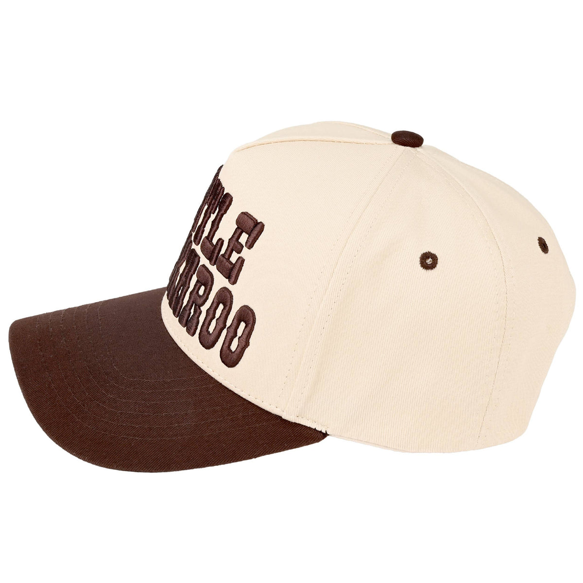 C.C LITTLE BUCKAROO Embroidered KIDS Snapback Cap: Brown Youth