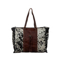 Rosalinda Cross Stitched Weekender Bag: Smoky Charcoal