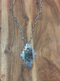 Paperclip Boot stitch necklace