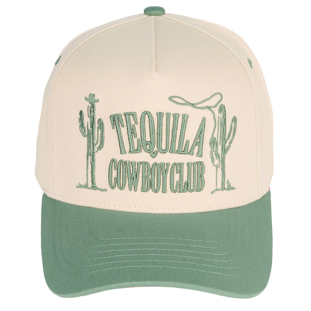 C.C TEQUILA COWBOY CLUB Cotton Trucker Cap: Sage