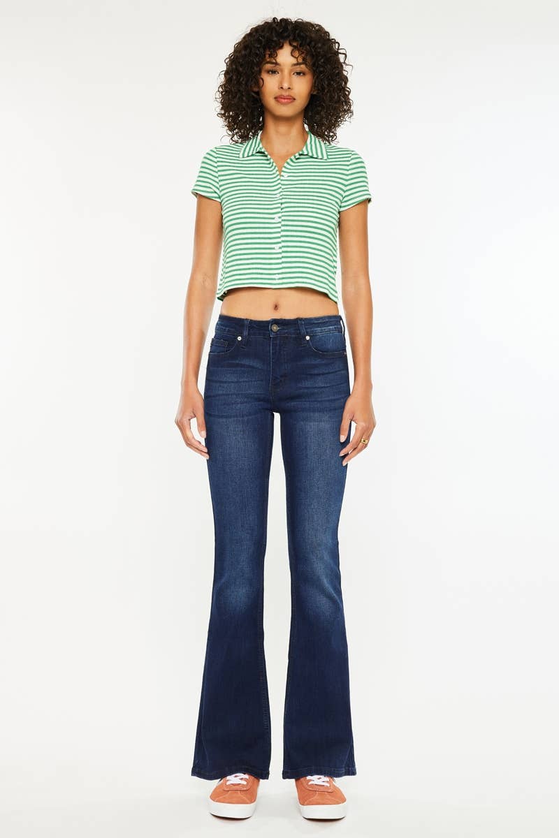 PETITE MID RISE FLARE-DARK
