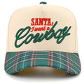 C.C SANTA I WANT A COWBOY Letter Embroidered Trucker Cap: Green