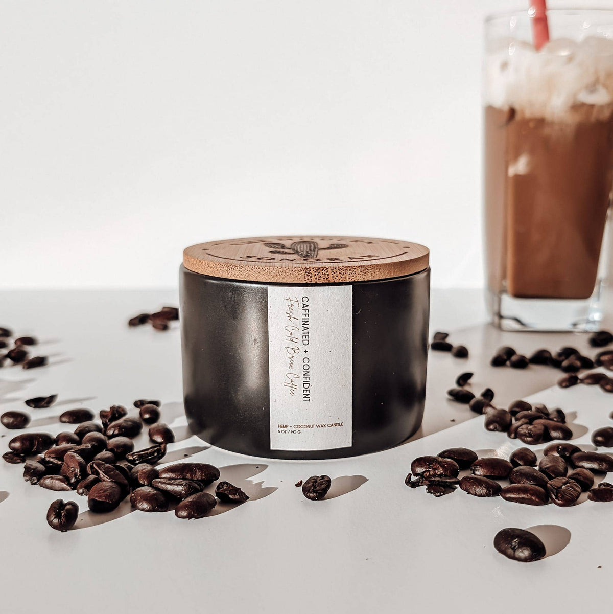 Farmhouse Candle, Caffeinated & Confidedent (Hemp) 5oz.: Sage Green