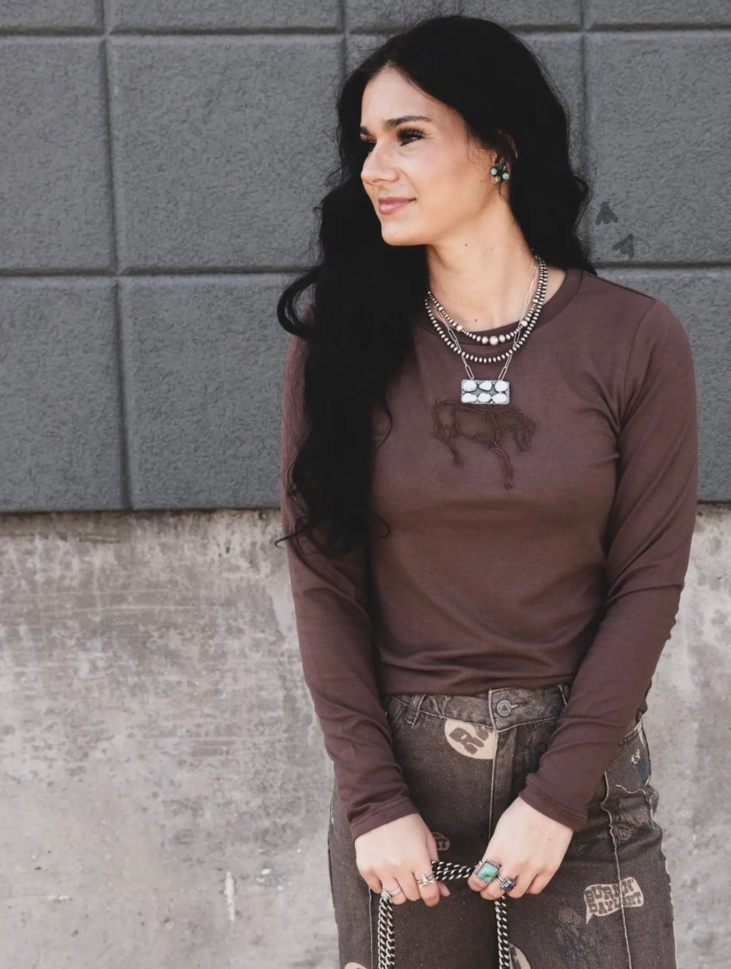 Long Sleeve Horse Top