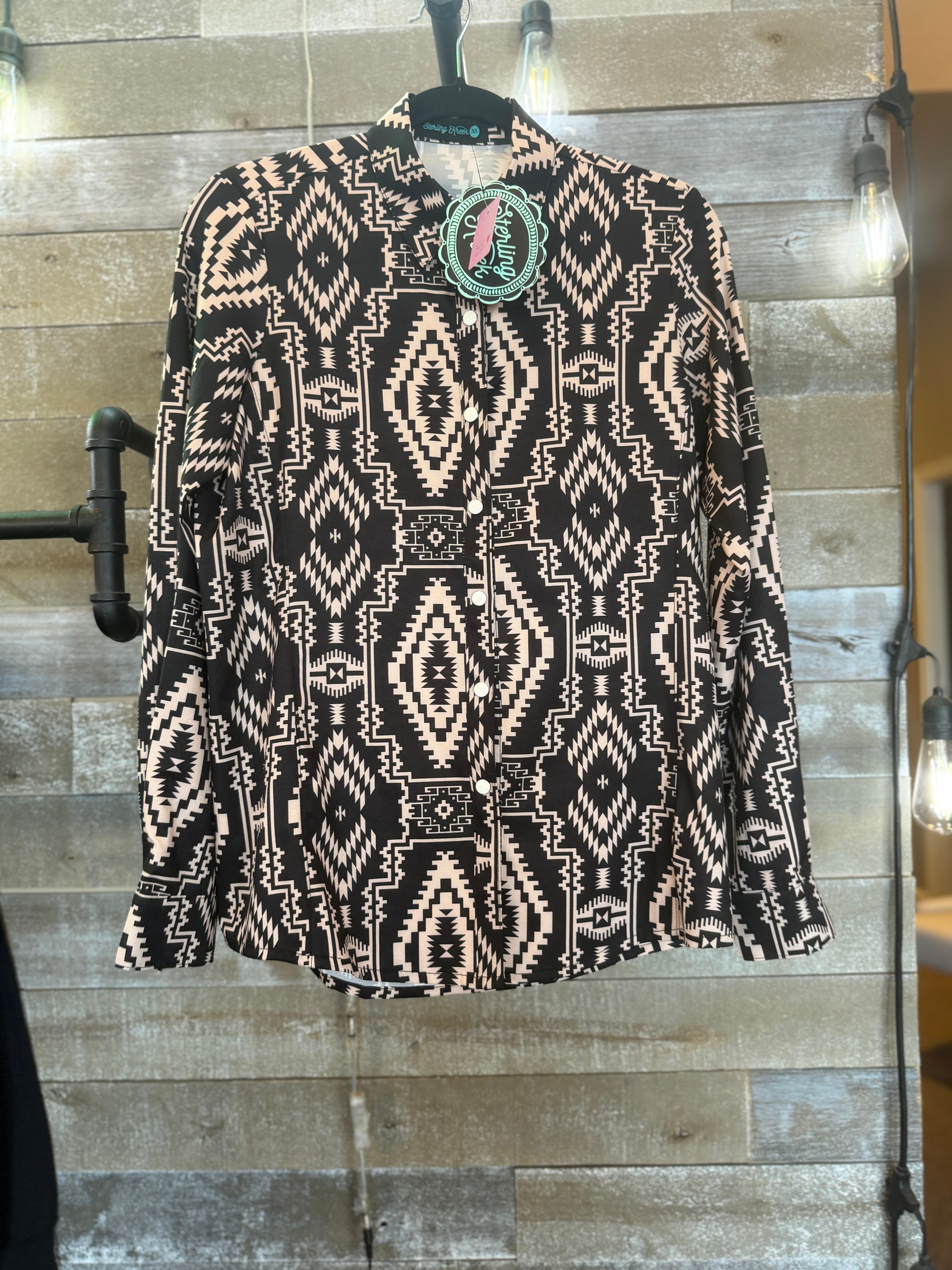Sterling Kreek Aztec Button Up