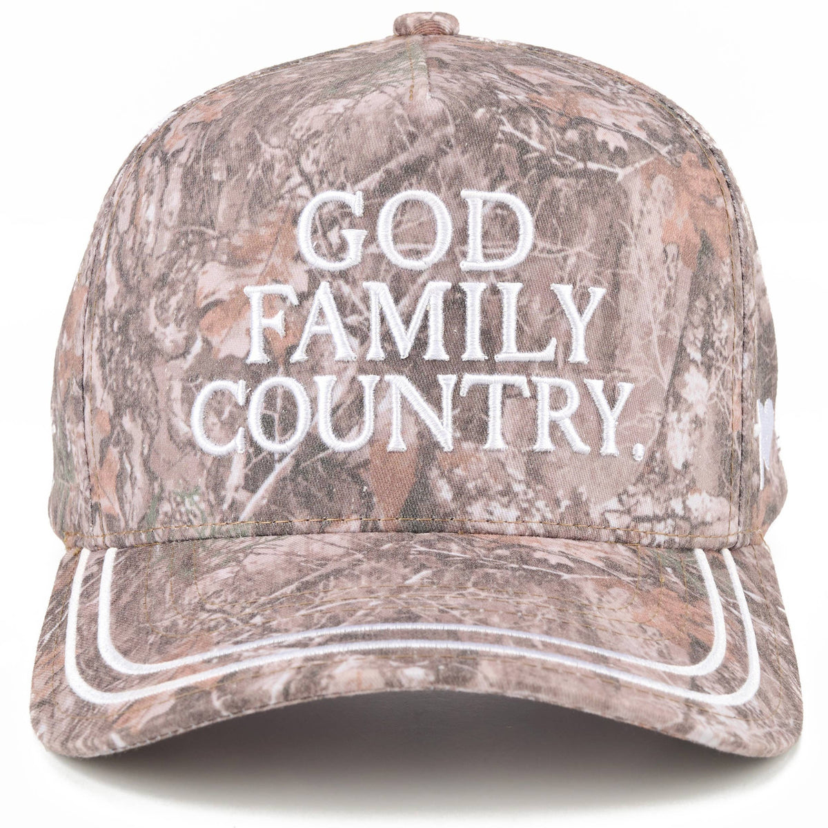C.C GOD FAMILY COUNTRY Letter Two Tone Trucker Hat: DKM