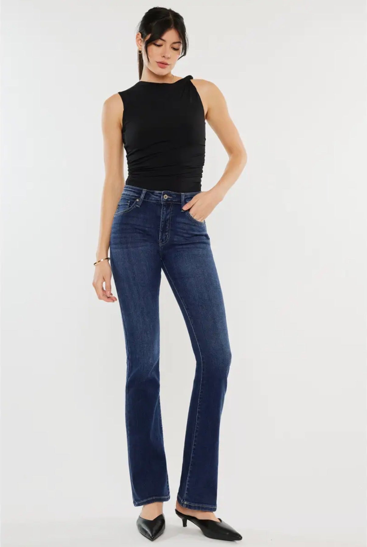KanCan High rise dark wash bootcut jeans