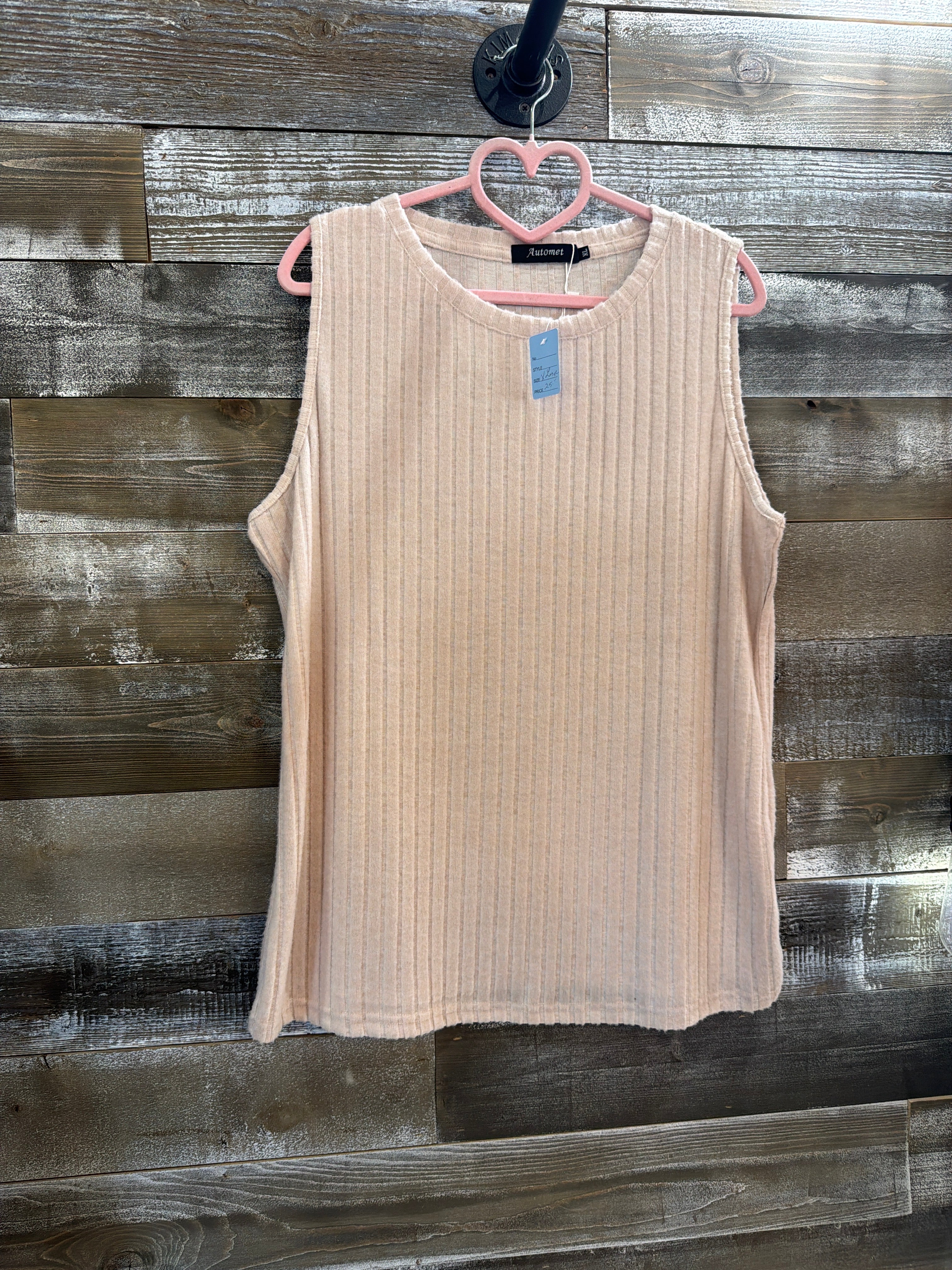 Cream Sleeveless Sweater