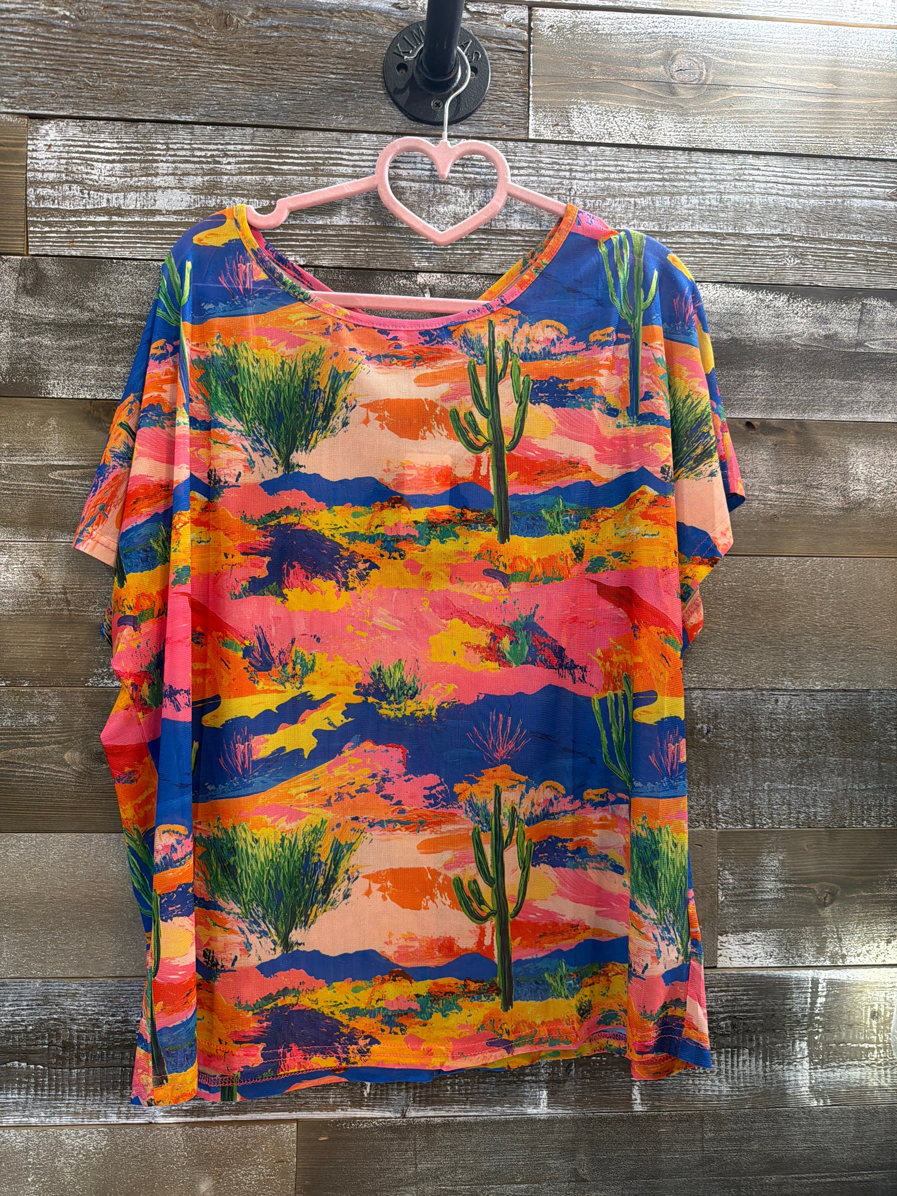 Colorful Desert Mesh Top