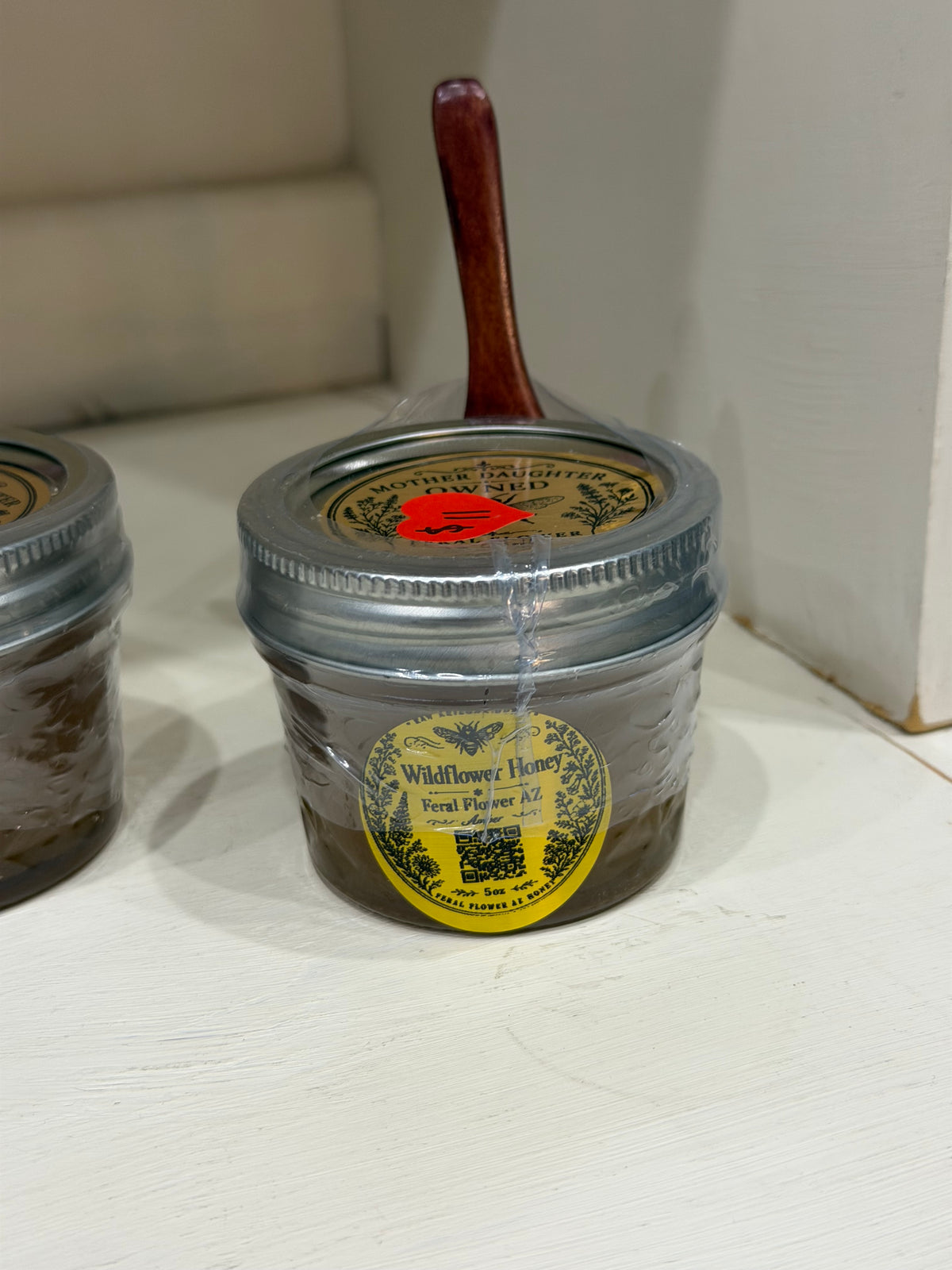 Feral Flower Local Arizona Honey 5oz with honey spoon