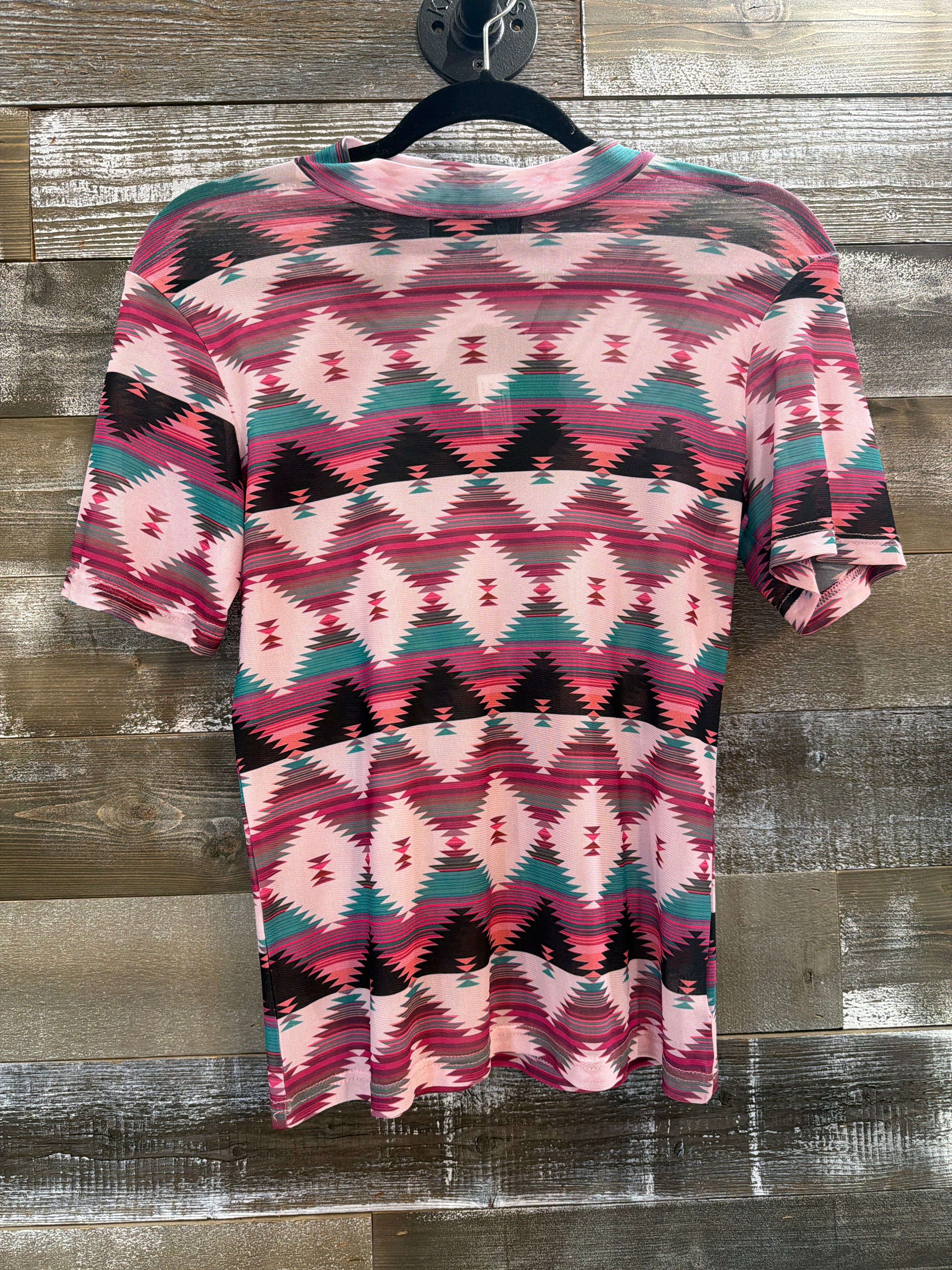 Sterling Kreek Southern Charm Aztec Mesh Top