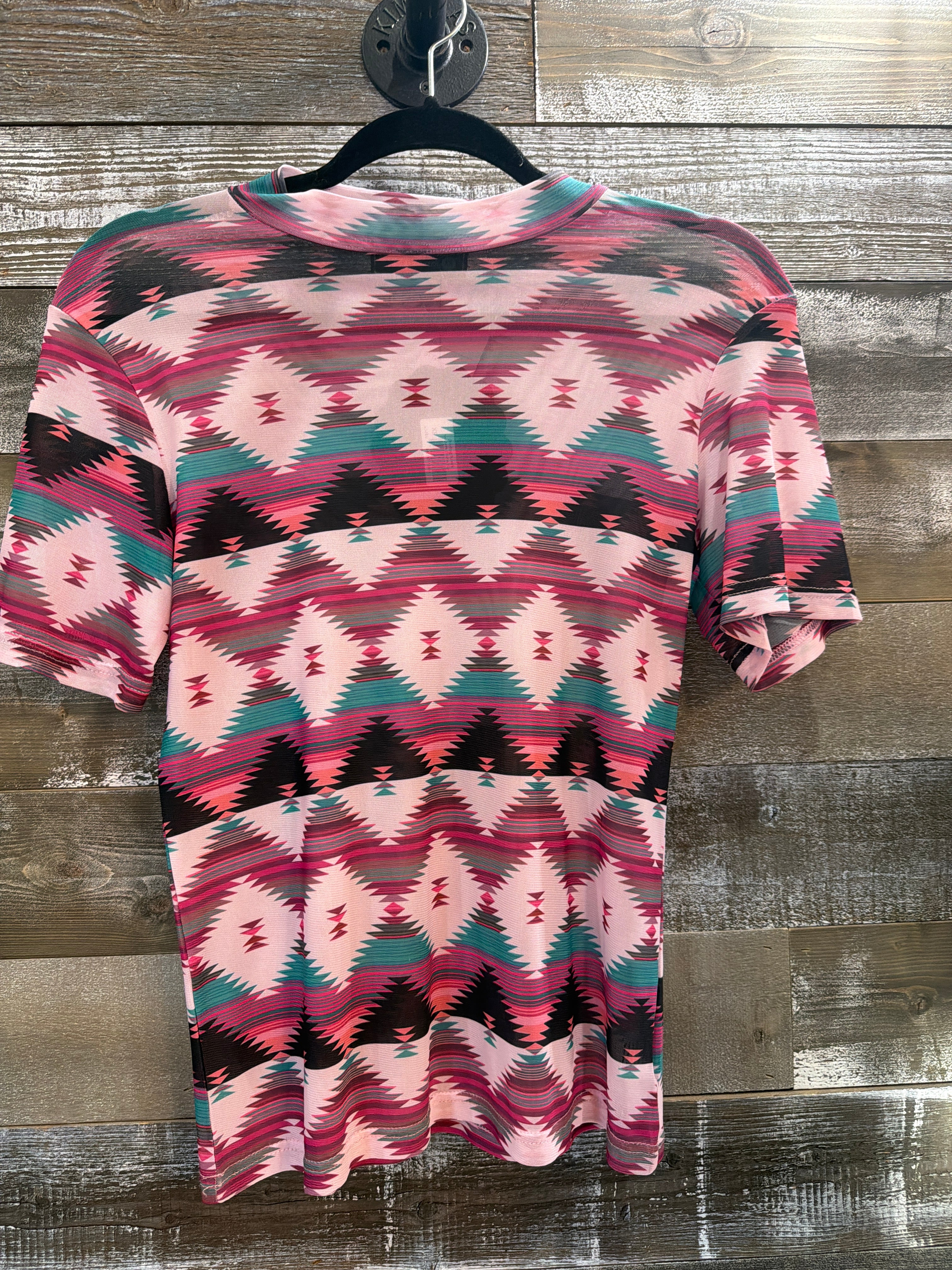 Sterling Kreek Southern Charm Aztec Mesh Top