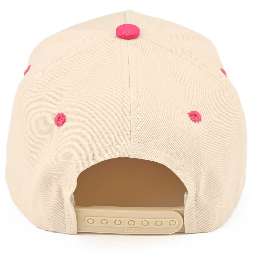 C.C Junior PUT IT ON MY DAD'S TAB Two Tone Snapback Cap: Hot Pink