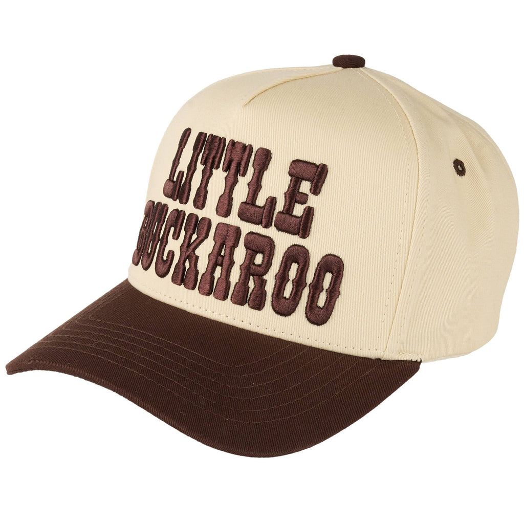 C.C LITTLE BUCKAROO Embroidered KIDS Snapback Cap: Brown Youth