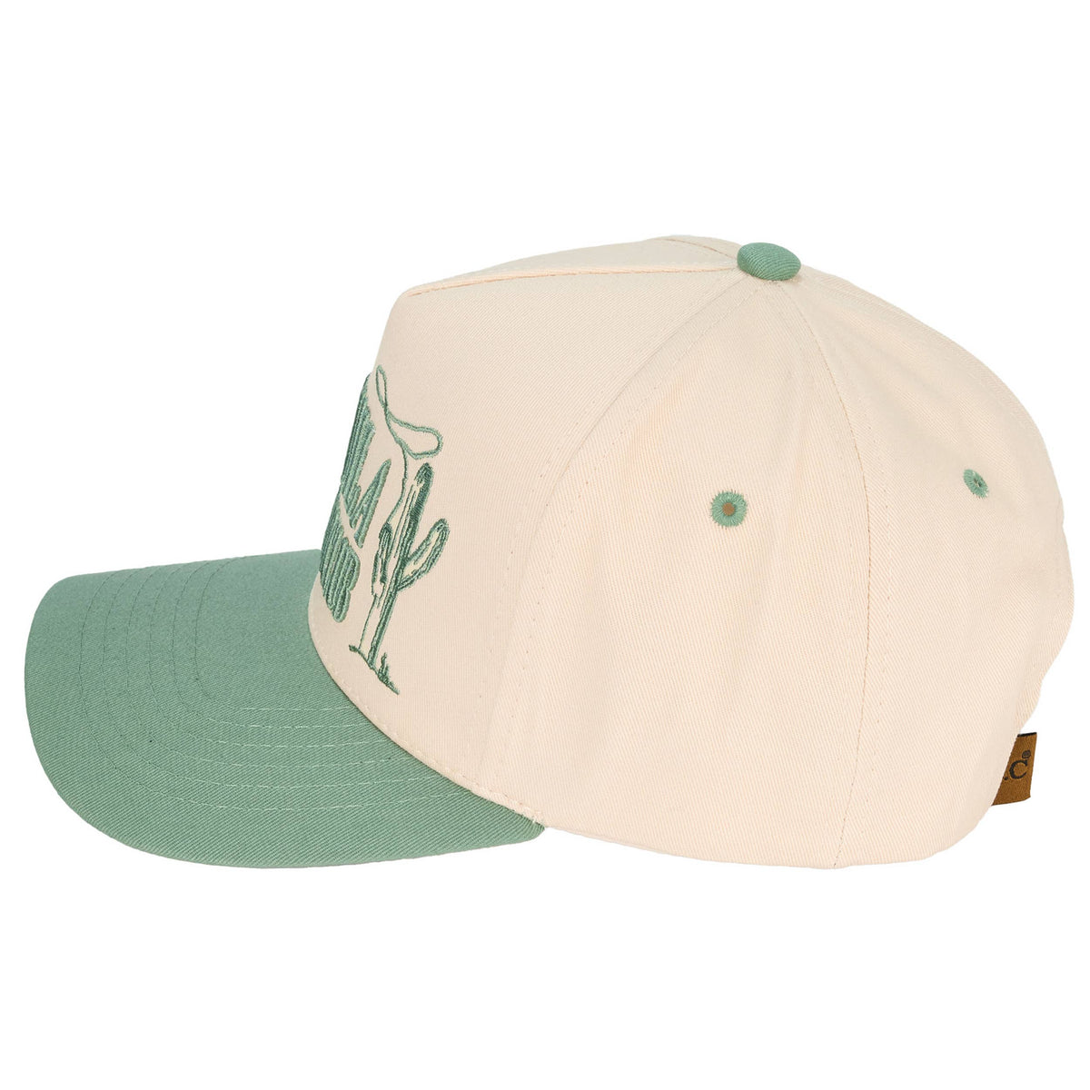 C.C TEQUILA COWBOY CLUB Cotton Trucker Cap: Sage